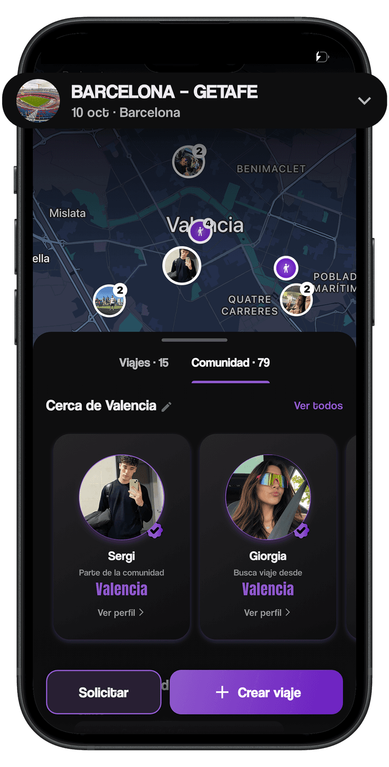 App VIB3S: comunidad de un evento con la gente que va cerca de ti